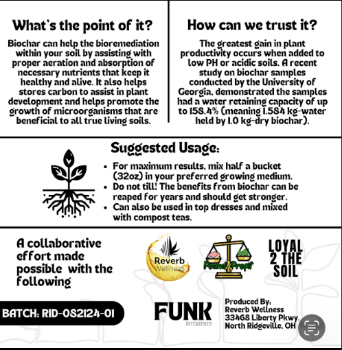 BioChar Soil Amendment Funk Nutrients - Reverb Wellness